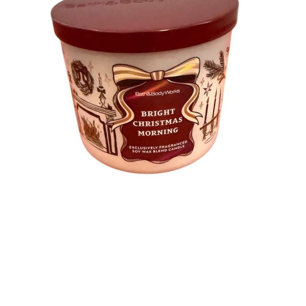 Bath & Body Works Bright Christmas Morning 3-Wick Candle 14.5 oz w/ Lid